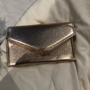 Rose gold clutch